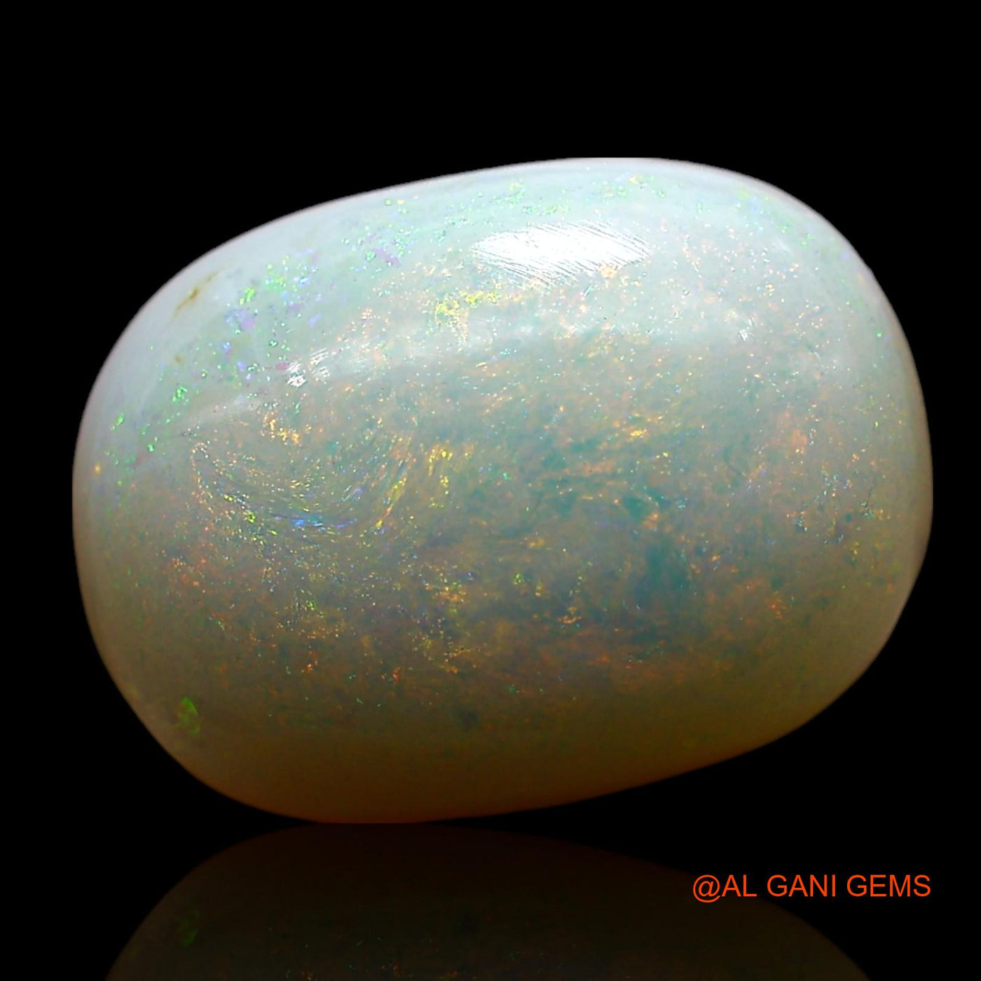Natural Fire Opal Gemstone 7.00 Cts Loose Oval Cabochon From Australia 14x10x6 mm AE-760