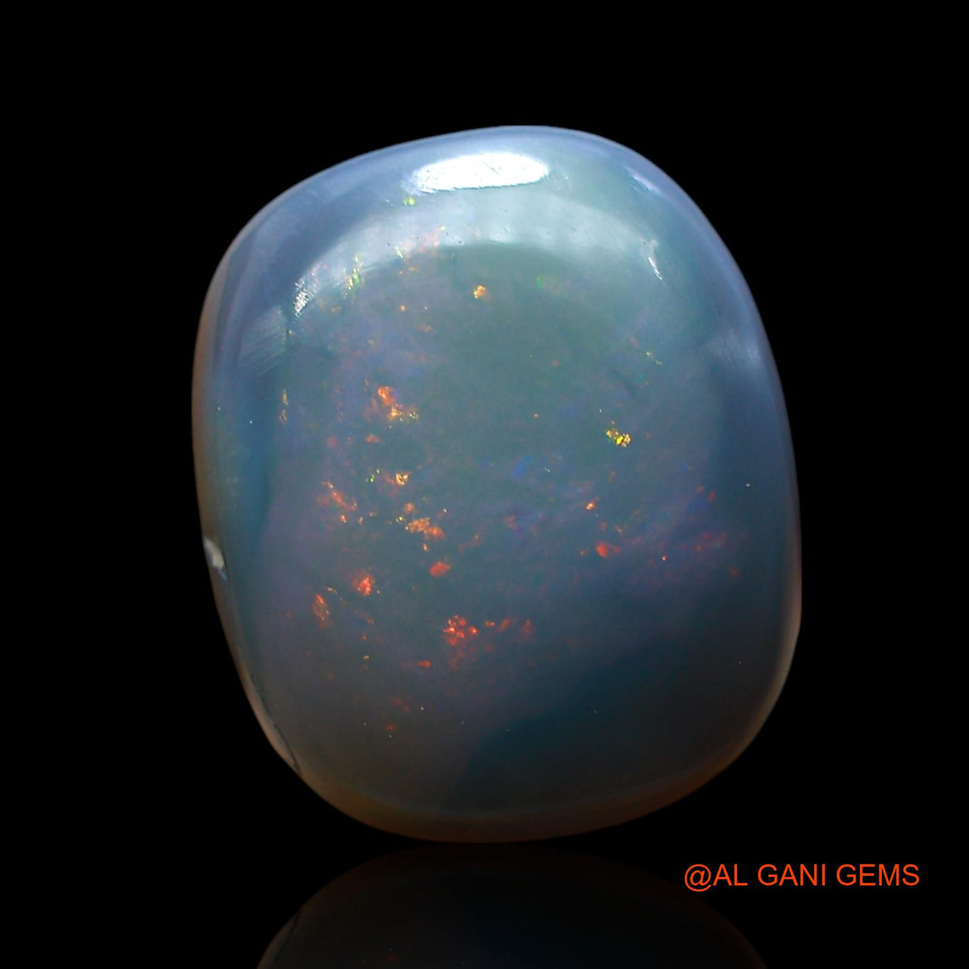 Natural Fire Opal Gemstone 9.00 Cts Loose Oval Cabochon From Australia 14x12x6 mm AE-767