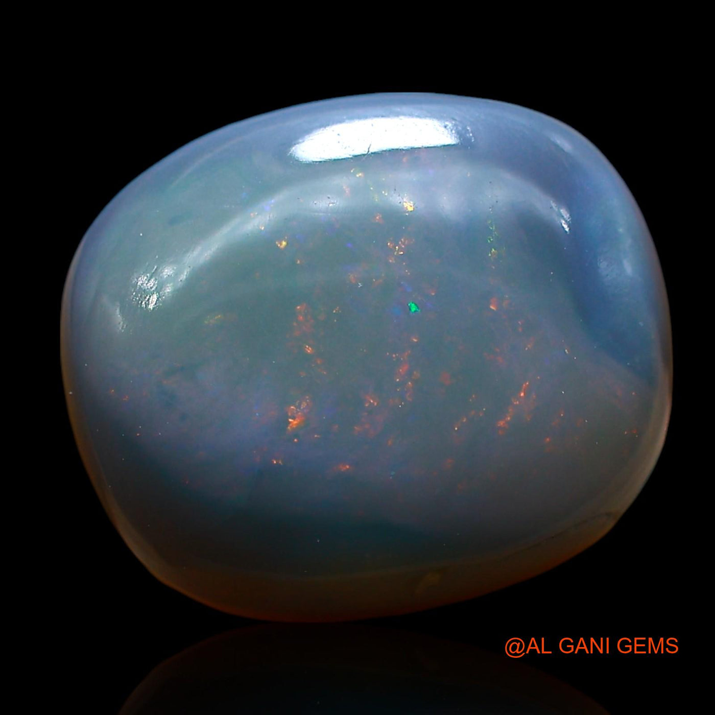 Natural Fire Opal Gemstone 9.00 Cts Loose Oval Cabochon From Australia 14x12x6 mm AE-767