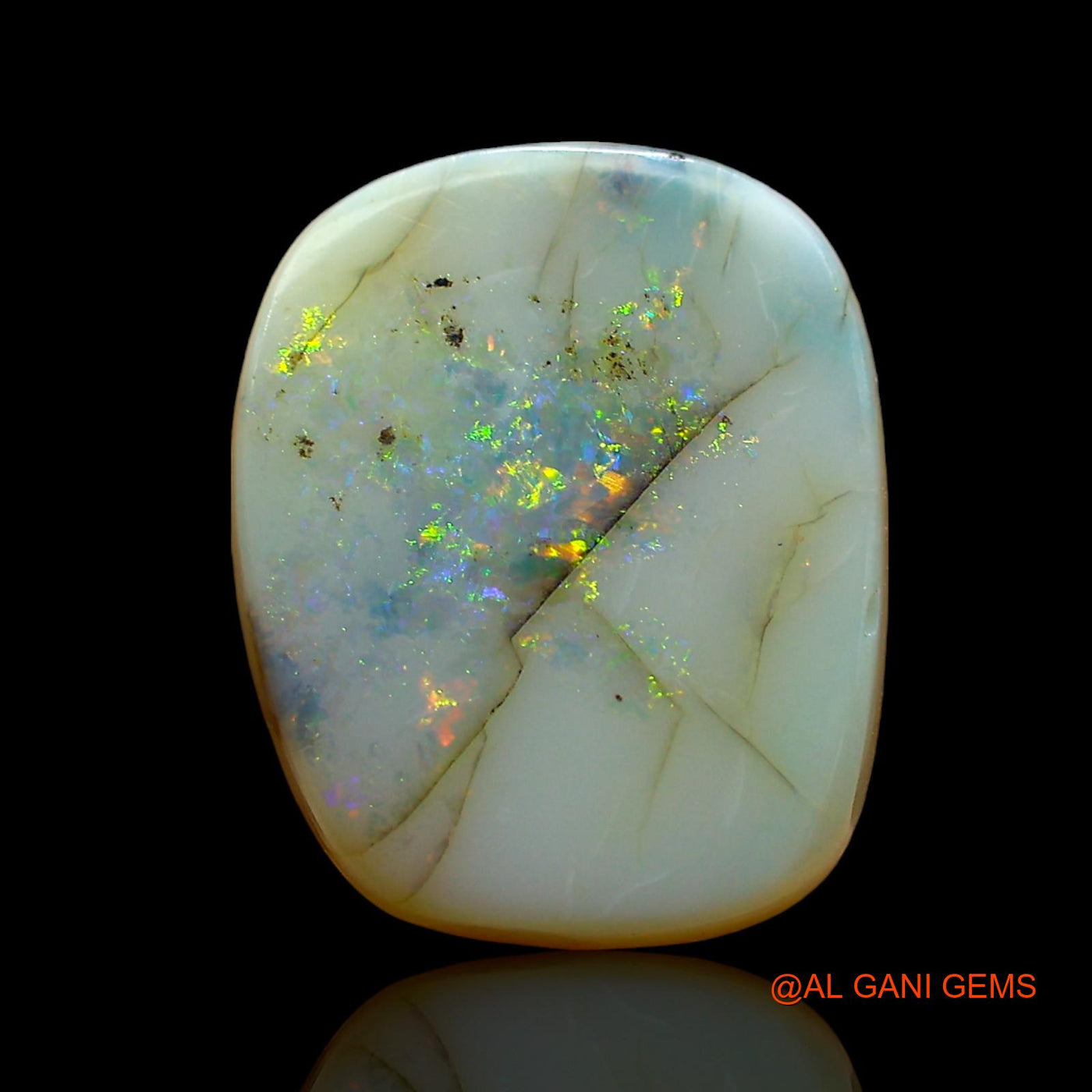 6.00 Cts Unheated Australian Fire Opal Loose Gemstone Oval Cabochon Natural 15x12x4 mm AE-76