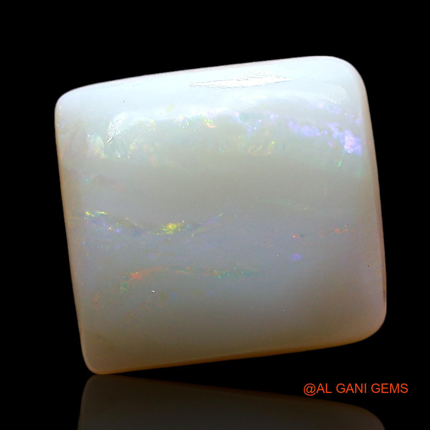 6.00 Cts Natural Australian Fire Opal Square Cabochon Loose Gemstone For Jewelry 12x11x5 mm AE-770