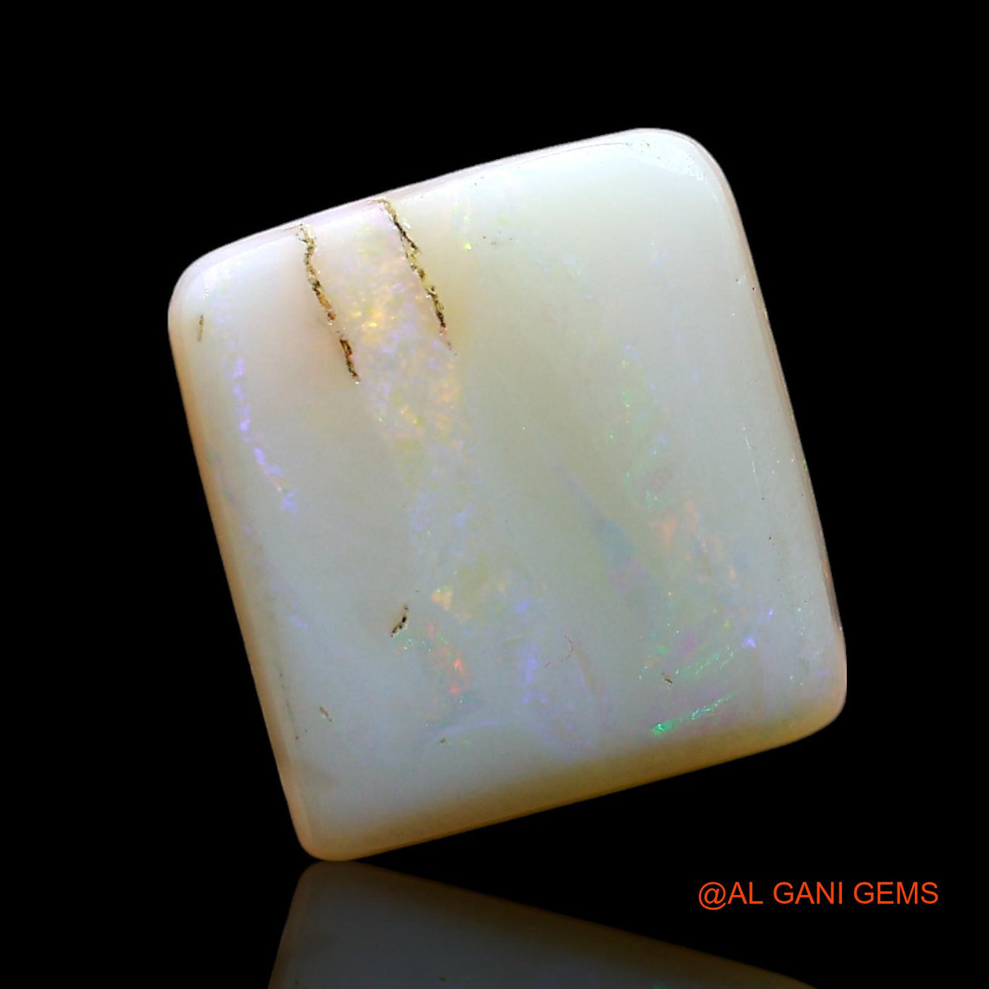 6.00 Cts Natural Australian Fire Opal Square Cabochon Loose Gemstone For Jewelry 12x11x5 mm AE-770