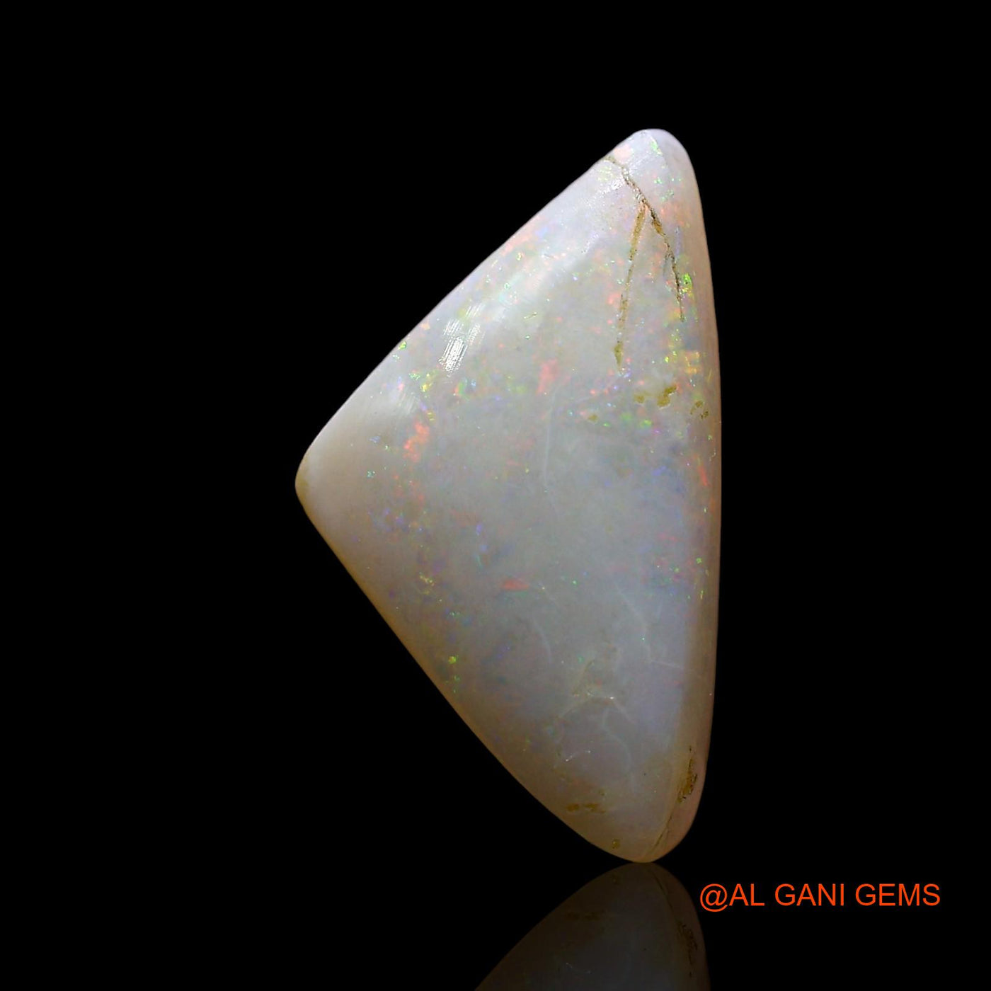 4.00 Cts Natural Australian Fire Opal Trillion Cabochon Loose Gemstone For Jewelry 16x9x5 mm AE-776