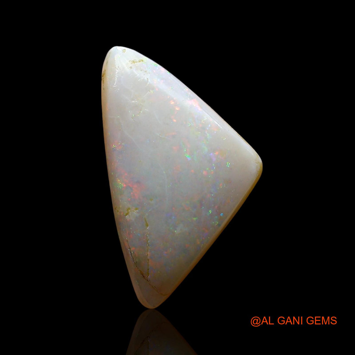 4.00 Cts Natural Australian Fire Opal Trillion Cabochon Loose Gemstone For Jewelry 16x9x5 mm AE-776