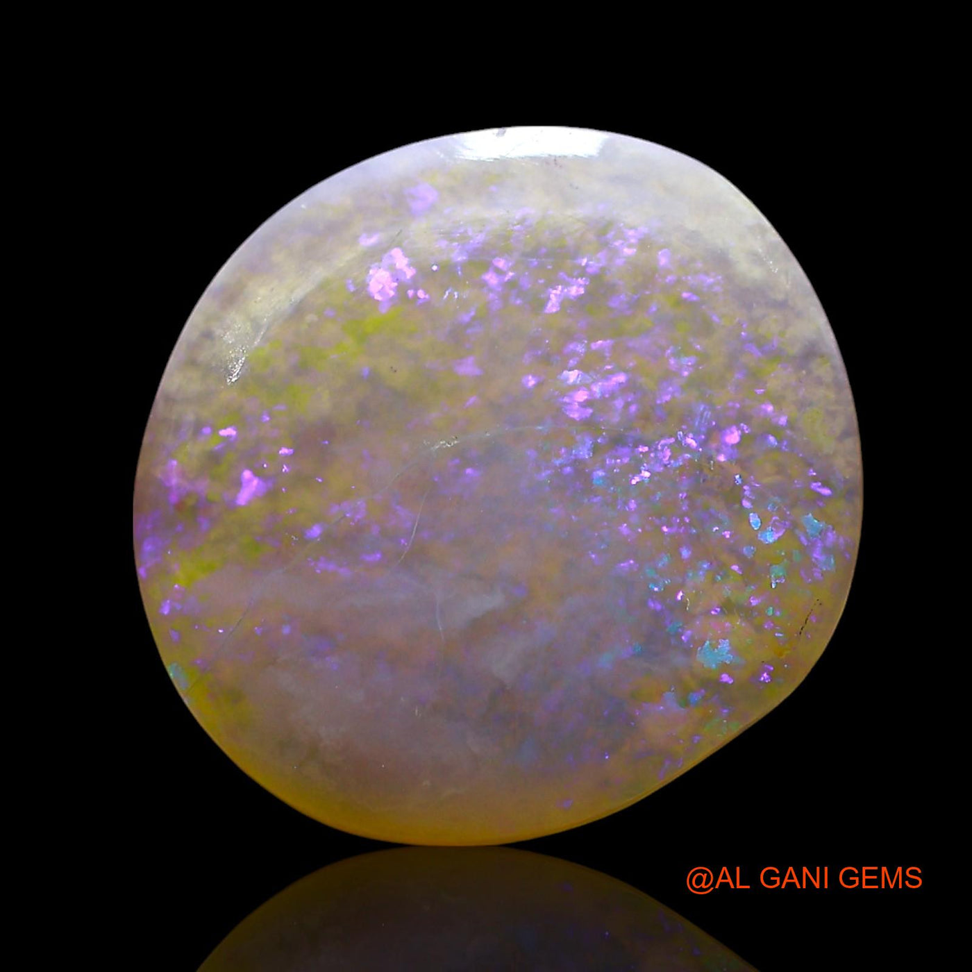 Natural Untreated Fire Opal Loose Gemstone Oval Cabochon From Australia 4.00 Cts 13x13x3 mm AE-777