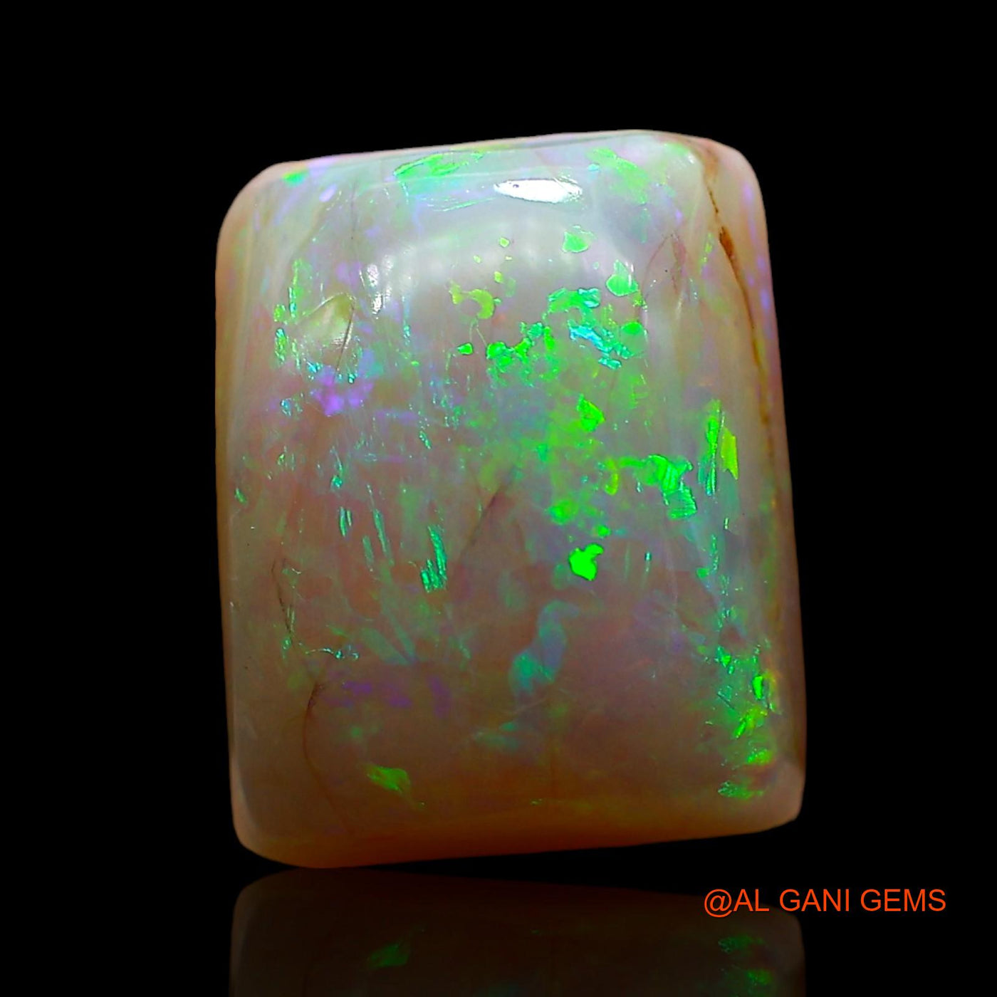 Natural Fire Opal Gemstone 8.00 Cts Loose Square Cabochon From Australia 13x10x7 mm AE-77
