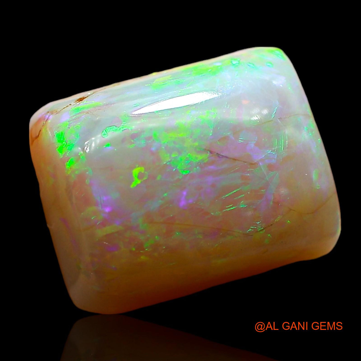 Natural Fire Opal Gemstone 8.00 Cts Loose Square Cabochon From Australia 13x10x7 mm AE-77