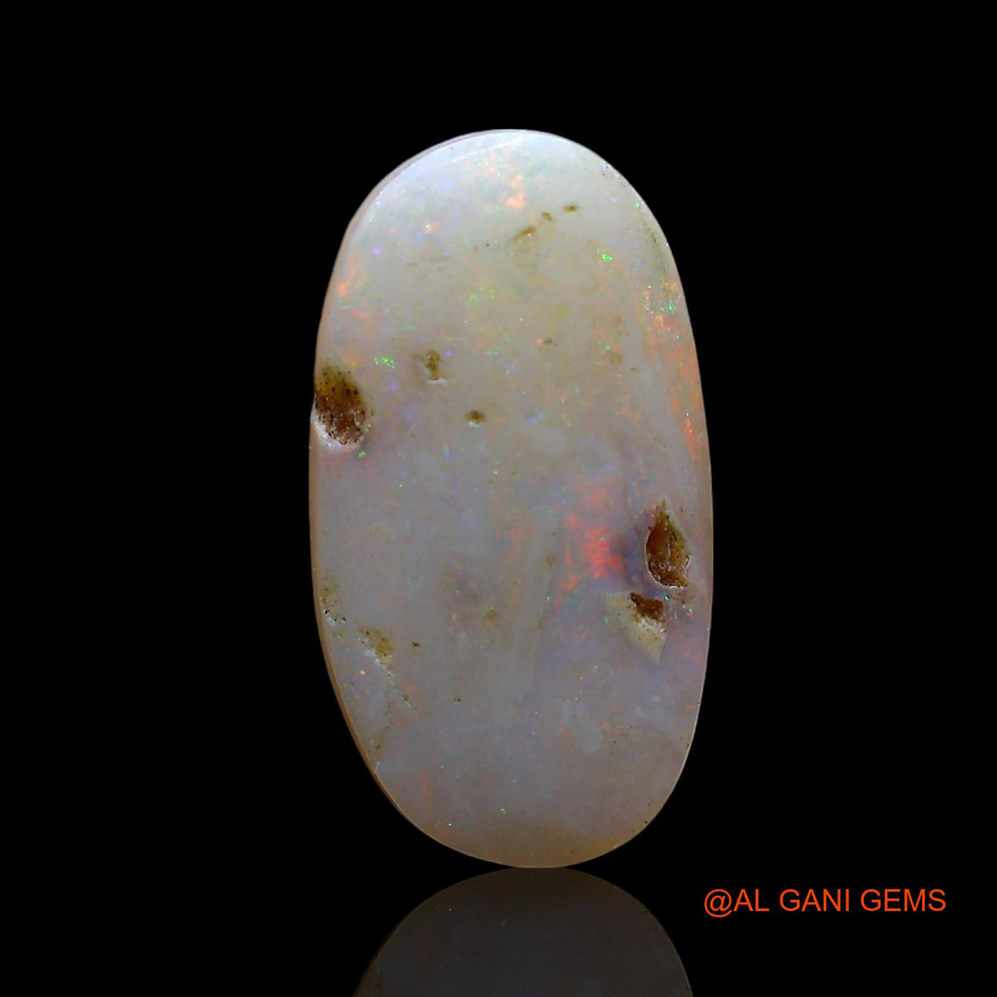 4.00 Cts Unheated Australian Fire Opal Loose Gemstone Oval Cabochon Natural 16x8x4 mm AE-782