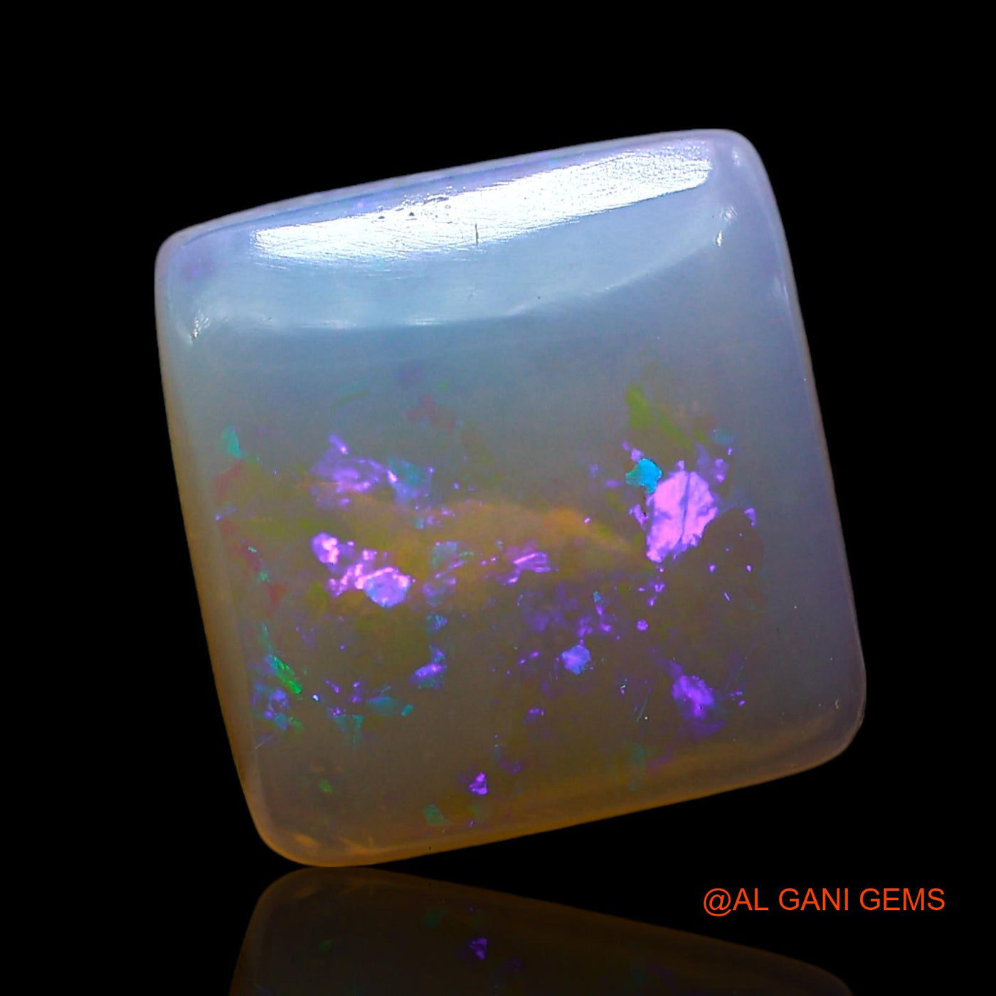 4.00 Cts Natural Australian Fire Opal Loose Gemstone Square Cabochon 12x12x3 mm AE-783