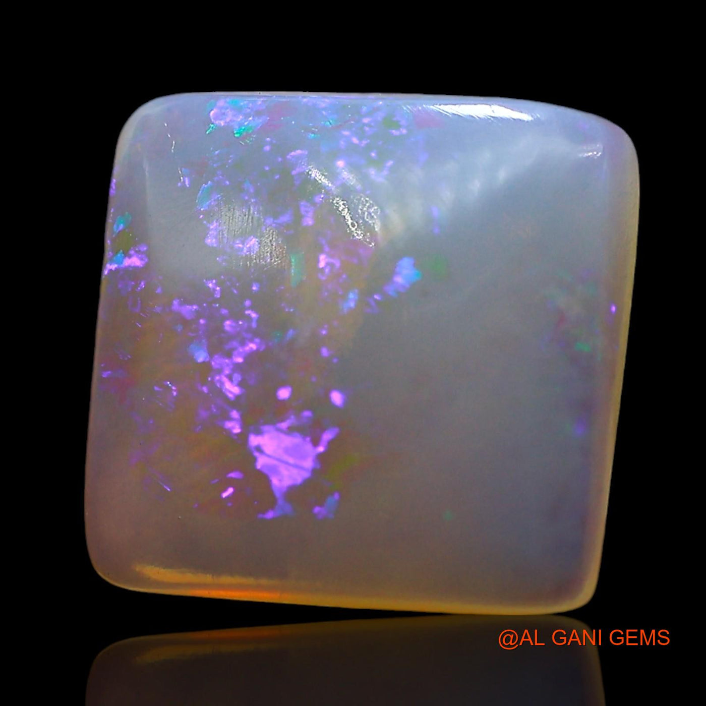 4.00 Cts Natural Australian Fire Opal Loose Gemstone Square Cabochon 12x12x3 mm AE-783