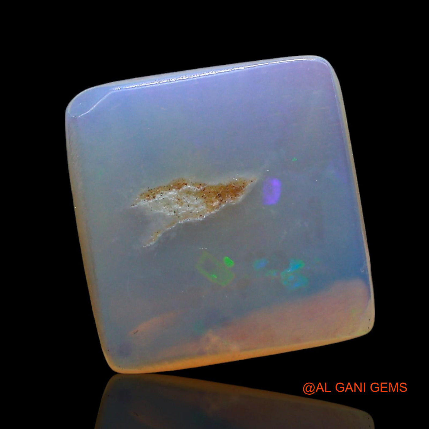 4.00 Cts Natural Australian Fire Opal Loose Gemstone Square Cabochon 12x12x3 mm AE-783