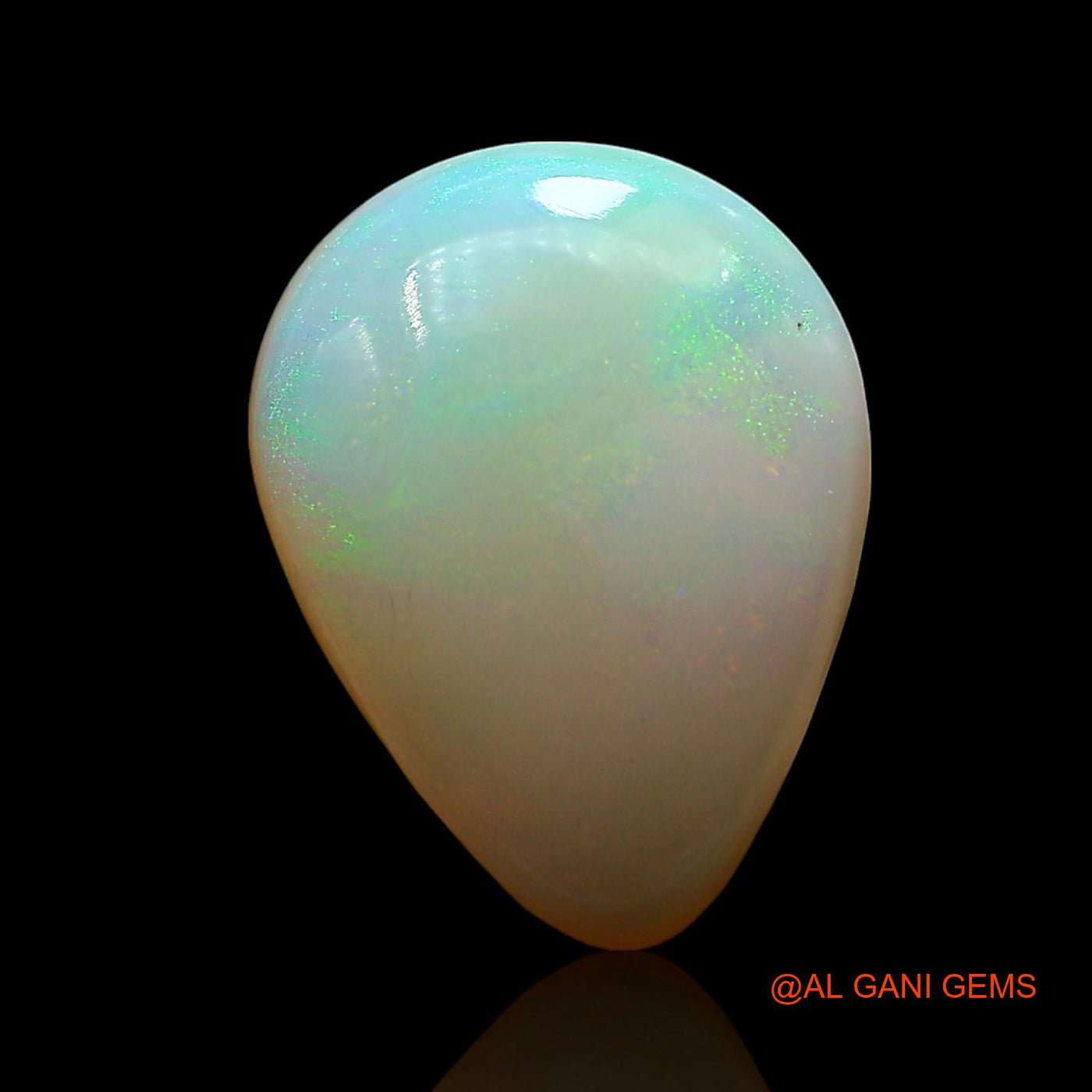 5.00 Cts Natural Australian Fire Opal Loose Gemstone Pear Cabochon 14x11x5 mm AE-785