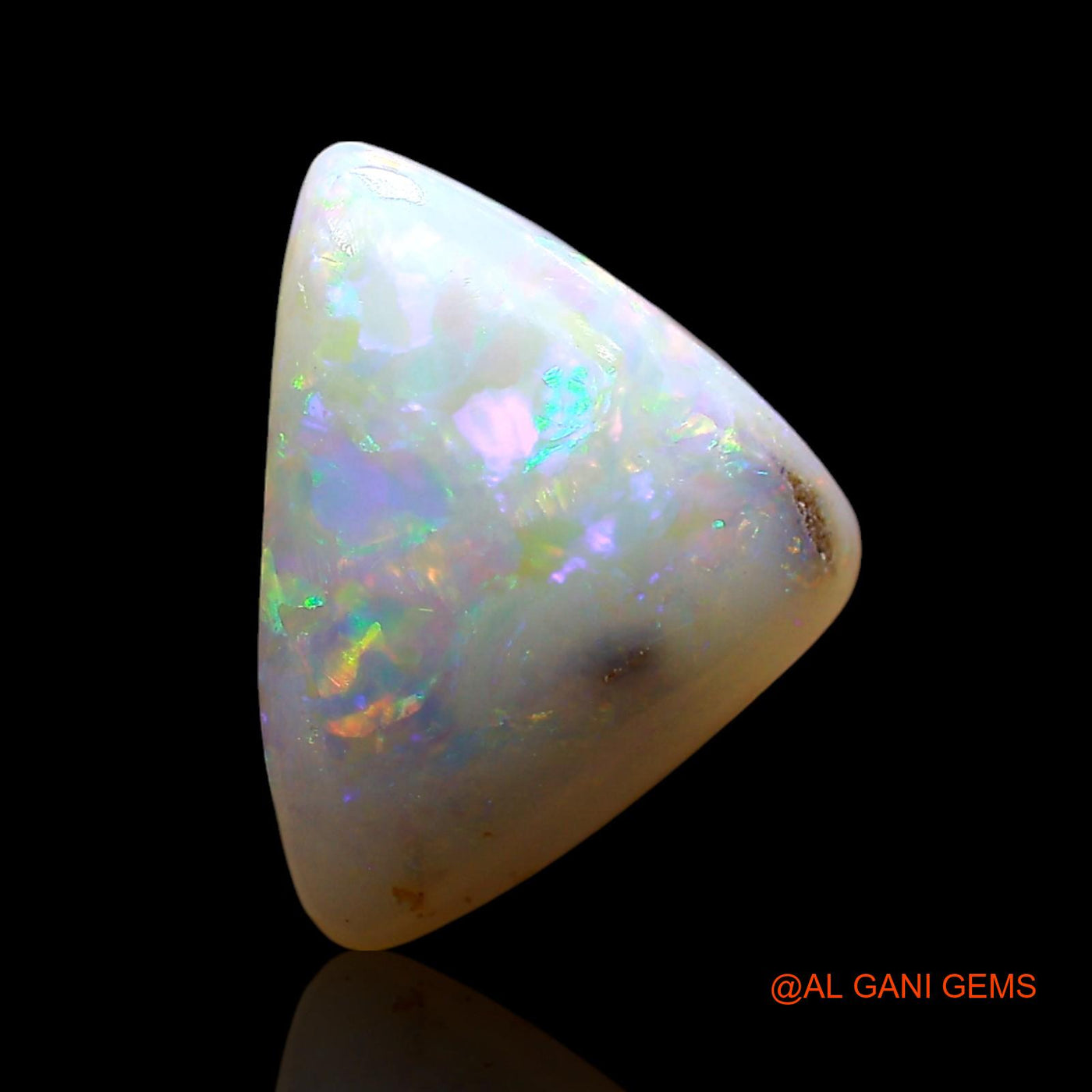 Natural Untreated Fire Opal Loose Gemstone Trillion Cabochon From Australia 4.00 Cts 14x10x5 mm AE-787