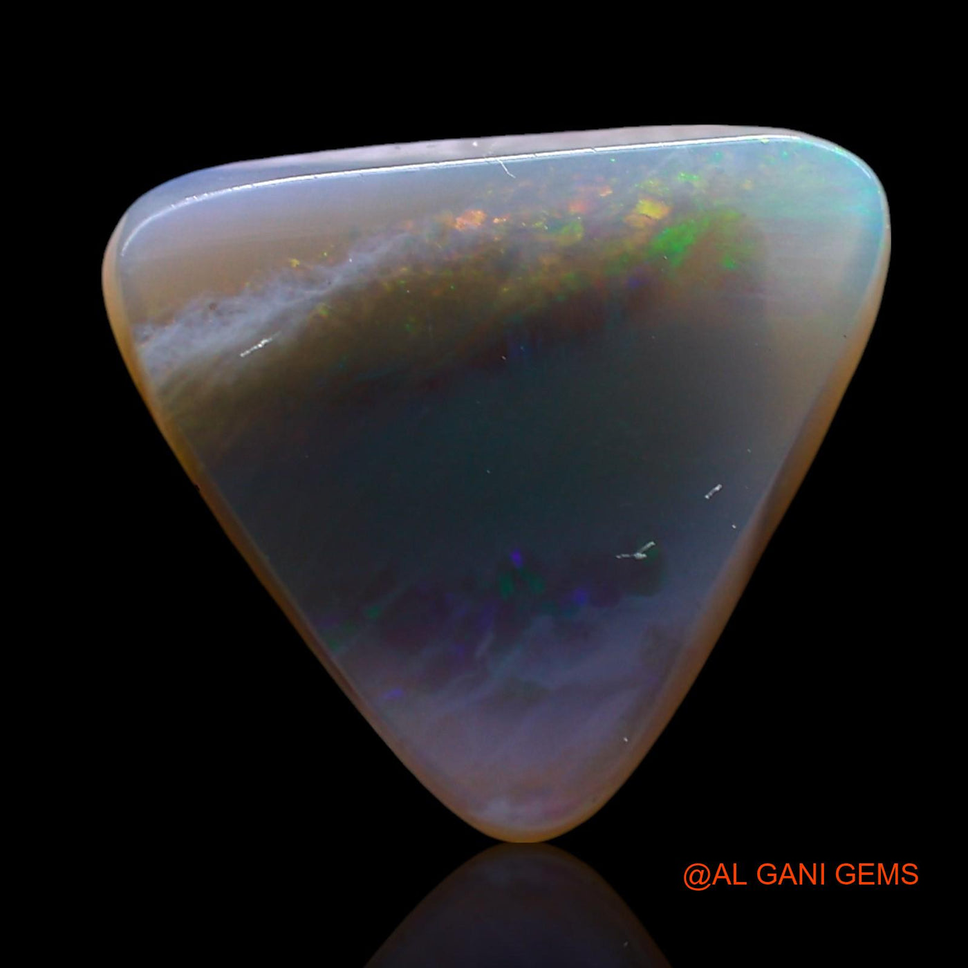 5.00 Cts Natural Australian Fire Opal Loose Gemstone Trillion Cabochon 12x12x5 mm AE-789