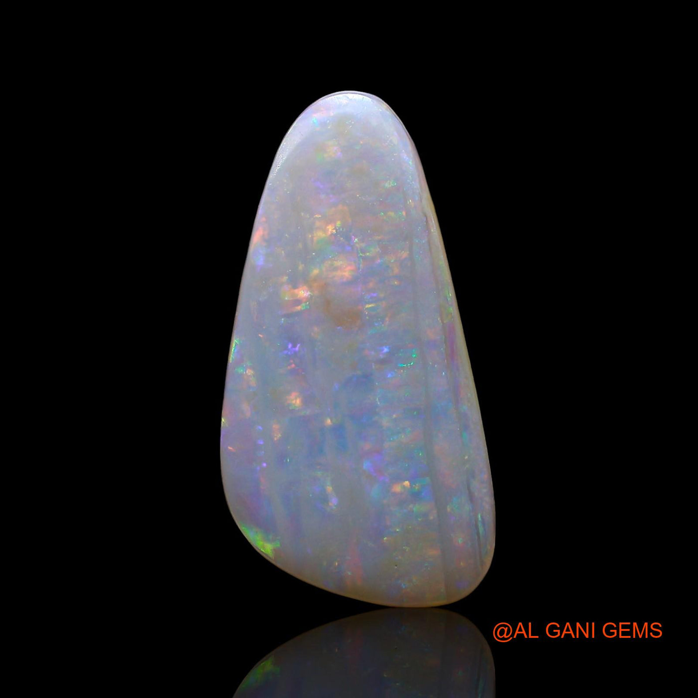 Natural Untreated Fire Opal Loose Gemstone Fancy Cabochon From Australia 5.00 Cts 21x10x3 mm AE-791