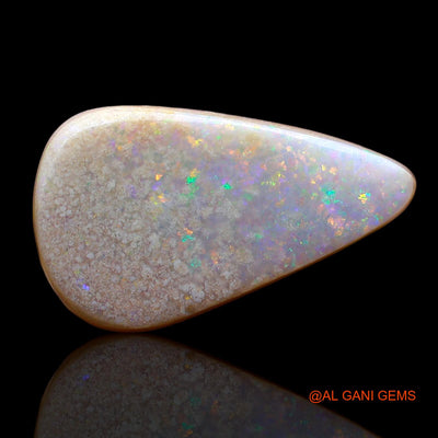 Natural Untreated Fire Opal Loose Gemstone Pear Cabochon From Australia 7.00 Cts 19x11x5 mm AE-792