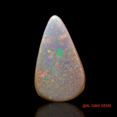 Natural Untreated Fire Opal Loose Gemstone Pear Cabochon From Australia 7.00 Cts 19x11x5 mm AE-792