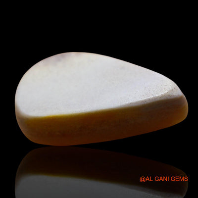 Natural Untreated Fire Opal Loose Gemstone Pear Cabochon From Australia 7.00 Cts 19x11x5 mm AE-792