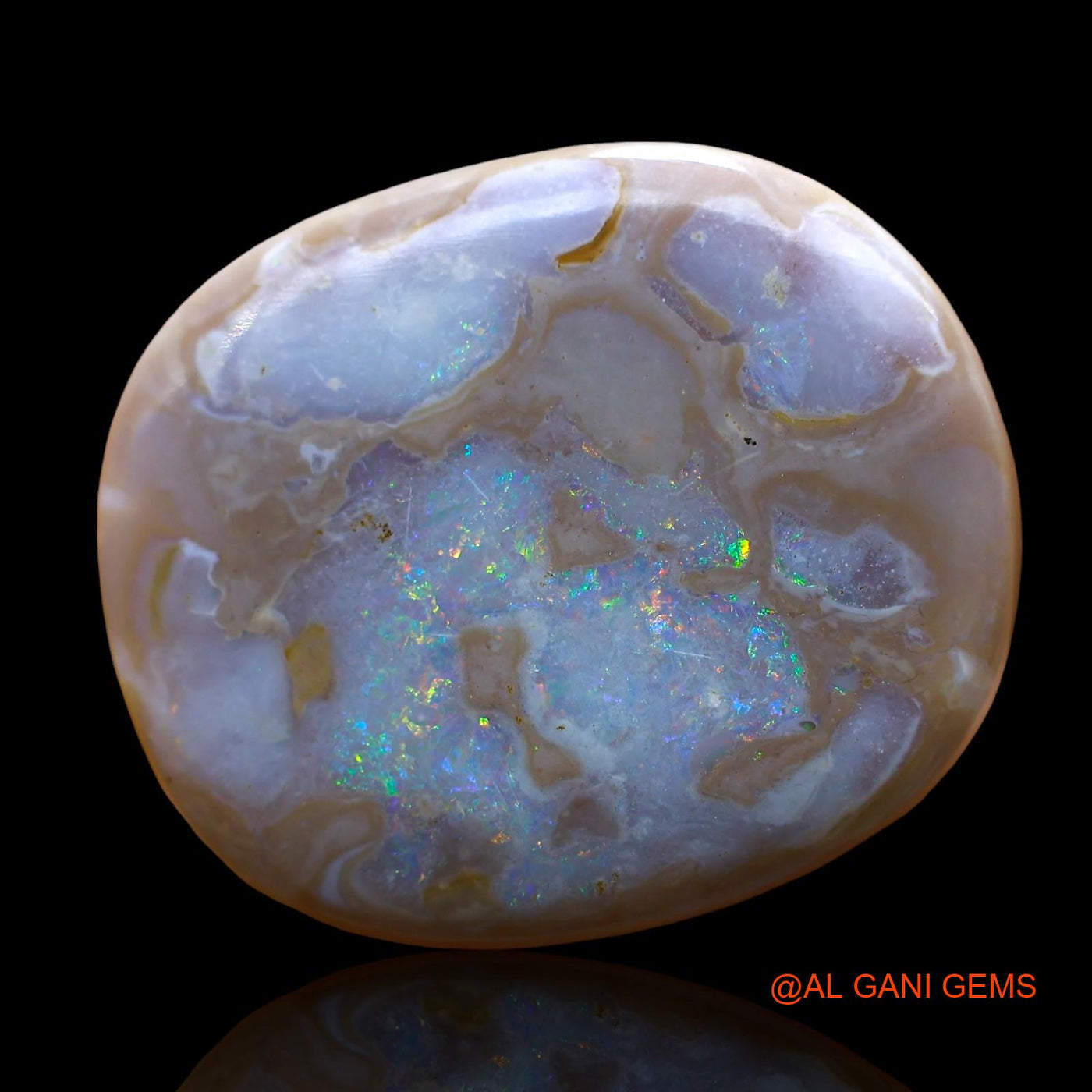 12.00 Cts Natural Australian Fire Opal Loose Gemstone Oval Cabochon 21x18x4 mm AE-7