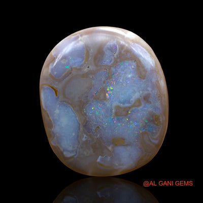 12.00 Cts Natural Australian Fire Opal Loose Gemstone Oval Cabochon 21x18x4 mm AE-7