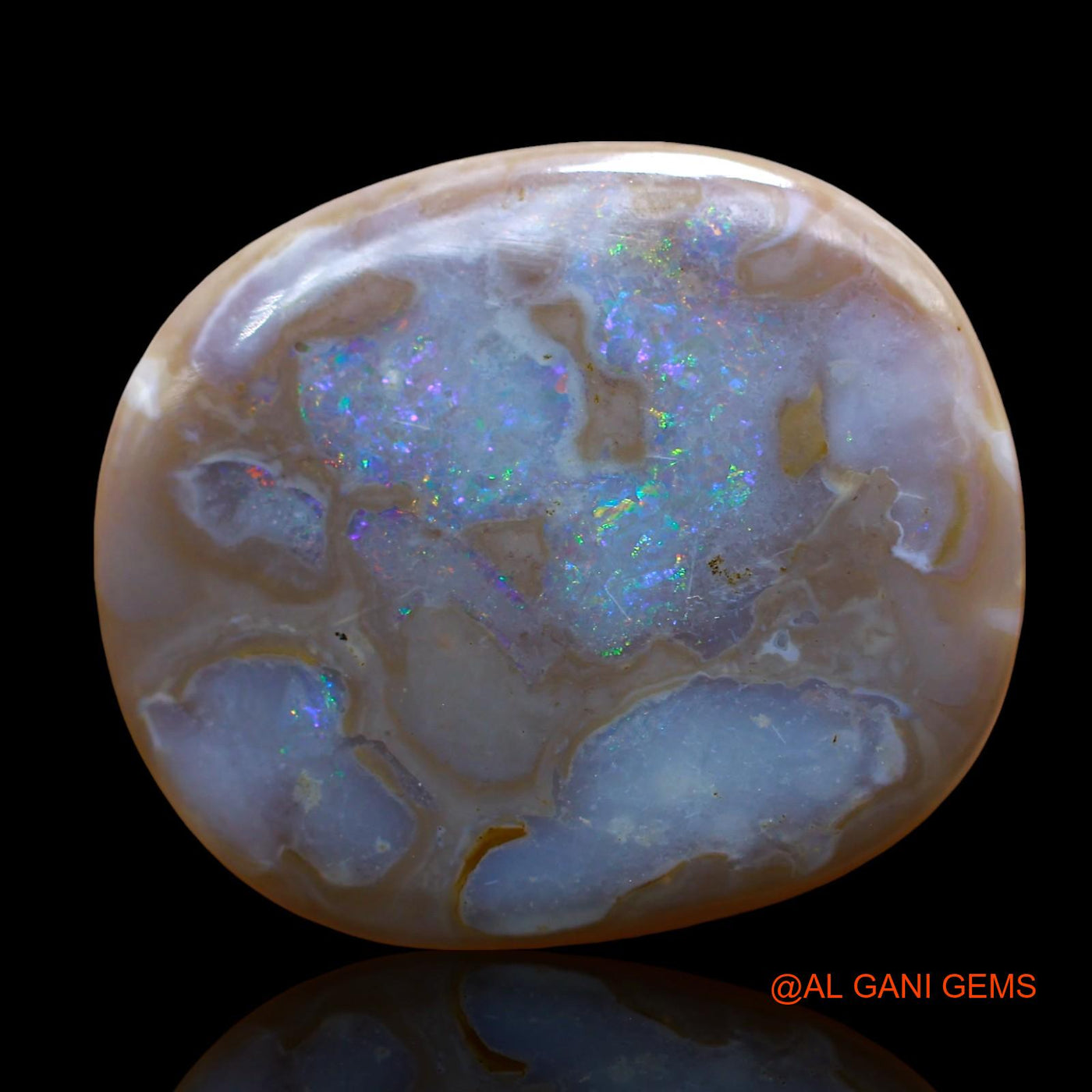 12.00 Cts Natural Australian Fire Opal Loose Gemstone Oval Cabochon 21x18x4 mm AE-7