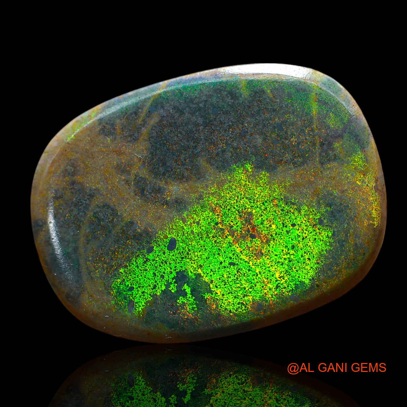 15.00 Cts Unheated Australian Fire Opal Loose Gemstone Oval Cabochon Natural 24x18x4 mm AE-801