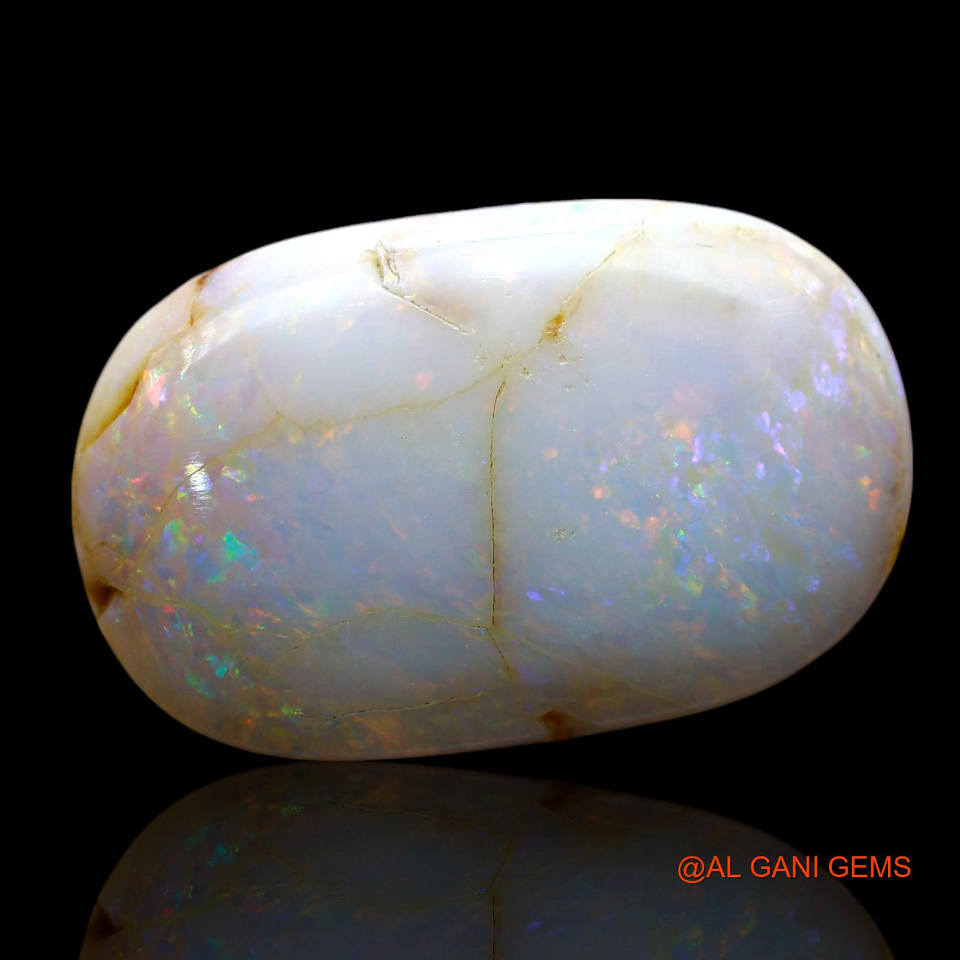 Natural Untreated Fire Opal Loose Gemstone Oval Cabochon From Australia 20.00 Cts 24x15x7 mm AE-805