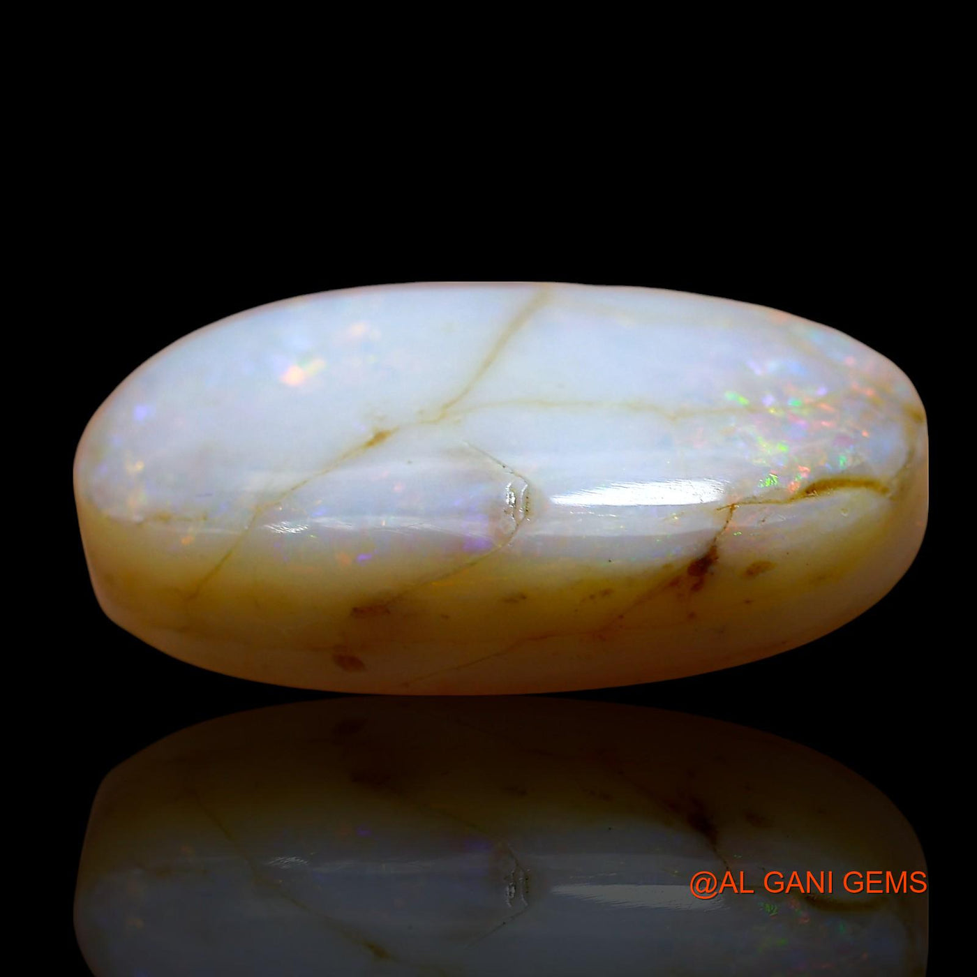 Natural Untreated Fire Opal Loose Gemstone Oval Cabochon From Australia 20.00 Cts 24x15x7 mm AE-805