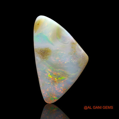 Natural Fire Opal Gemstone 13.00 Cts Loose Trillion Cabochon From Australia 25x15x6 mm AE-806