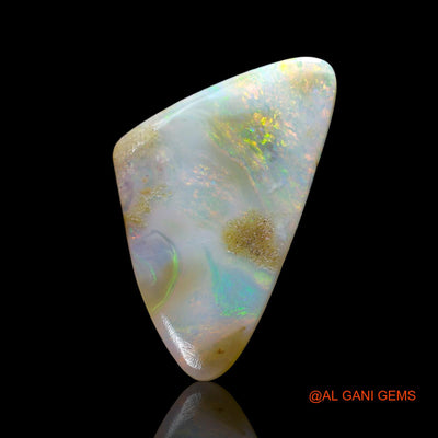 Natural Fire Opal Gemstone 13.00 Cts Loose Trillion Cabochon From Australia 25x15x6 mm AE-806