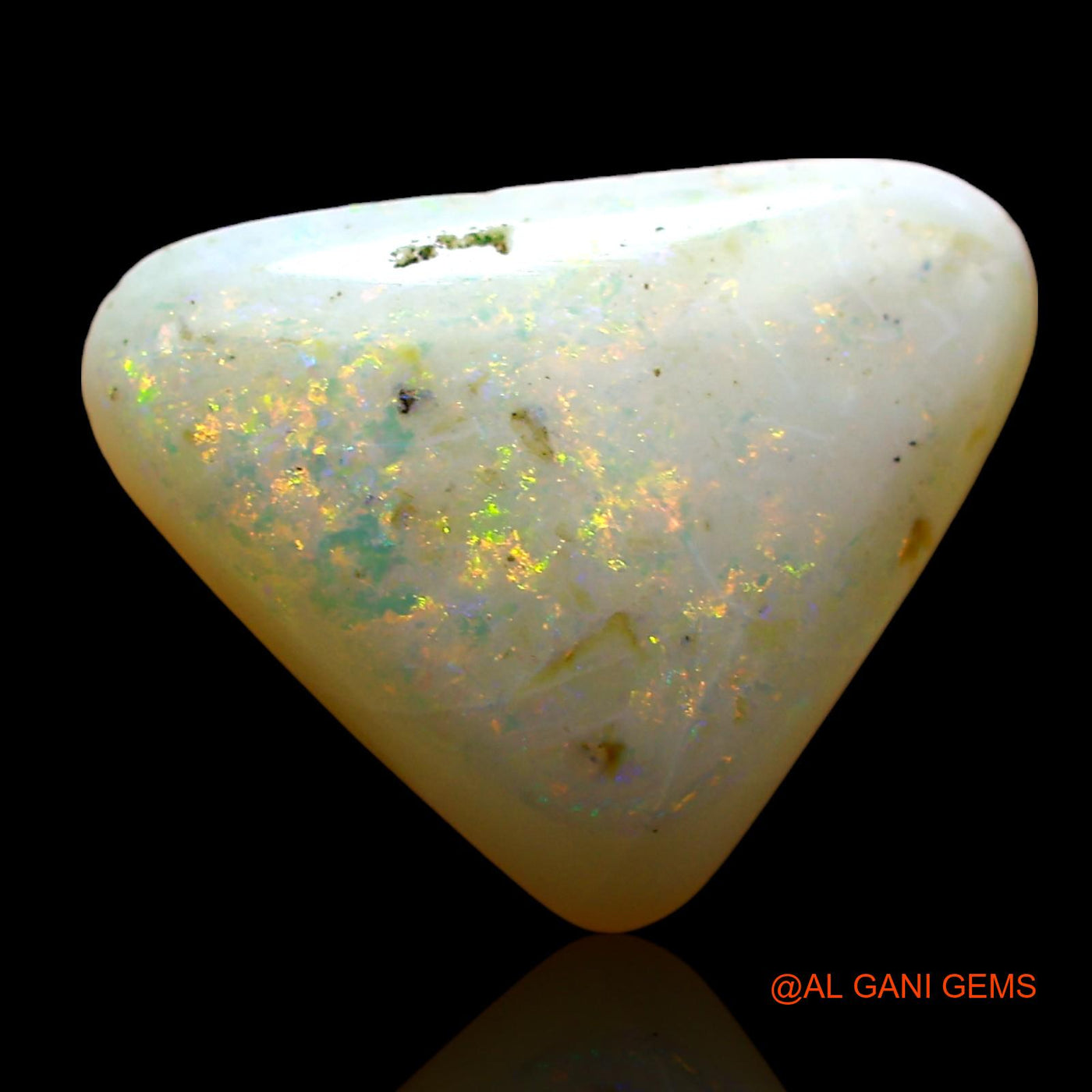 3.00 Cts Unheated Australian Fire Opal Loose Gemstone Trillion Cabochon Natural 12x11x4 mm AE-80