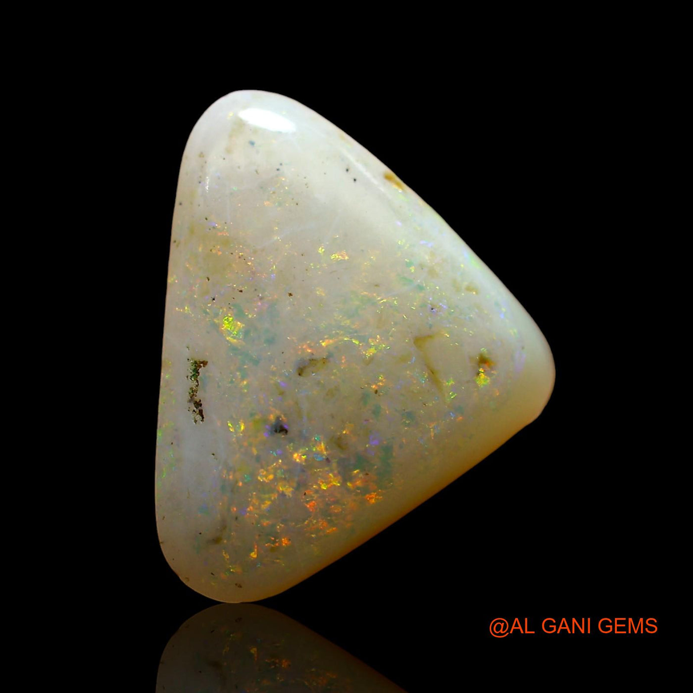 3.00 Cts Unheated Australian Fire Opal Loose Gemstone Trillion Cabochon Natural 12x11x4 mm AE-80