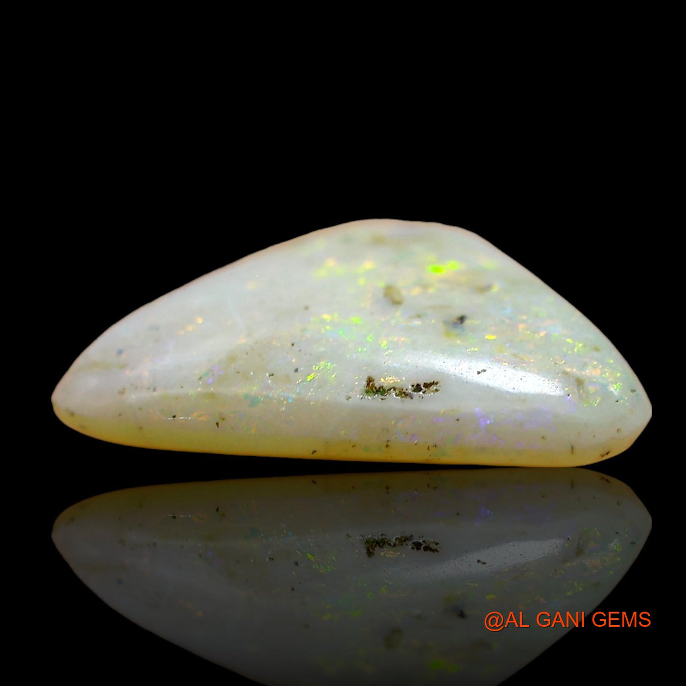 3.00 Cts Unheated Australian Fire Opal Loose Gemstone Trillion Cabochon Natural 12x11x4 mm AE-80