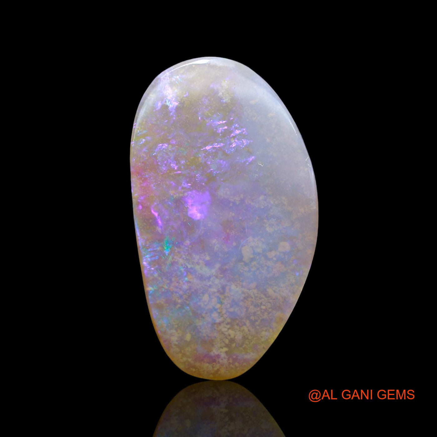 7.00 Cts Natural Australian Fire Opal Loose Gemstone Fancy Cabochon 26x15x2 mm AE-811