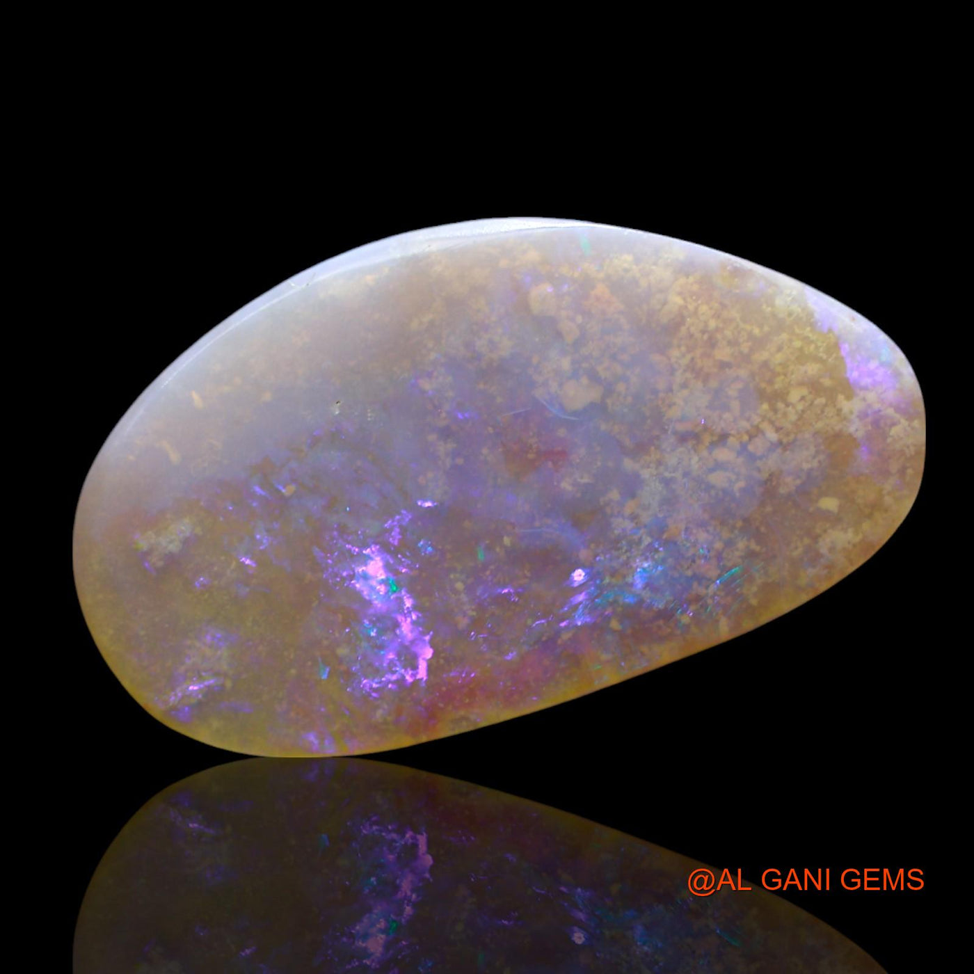 7.00 Cts Natural Australian Fire Opal Loose Gemstone Fancy Cabochon 26x15x2 mm AE-811