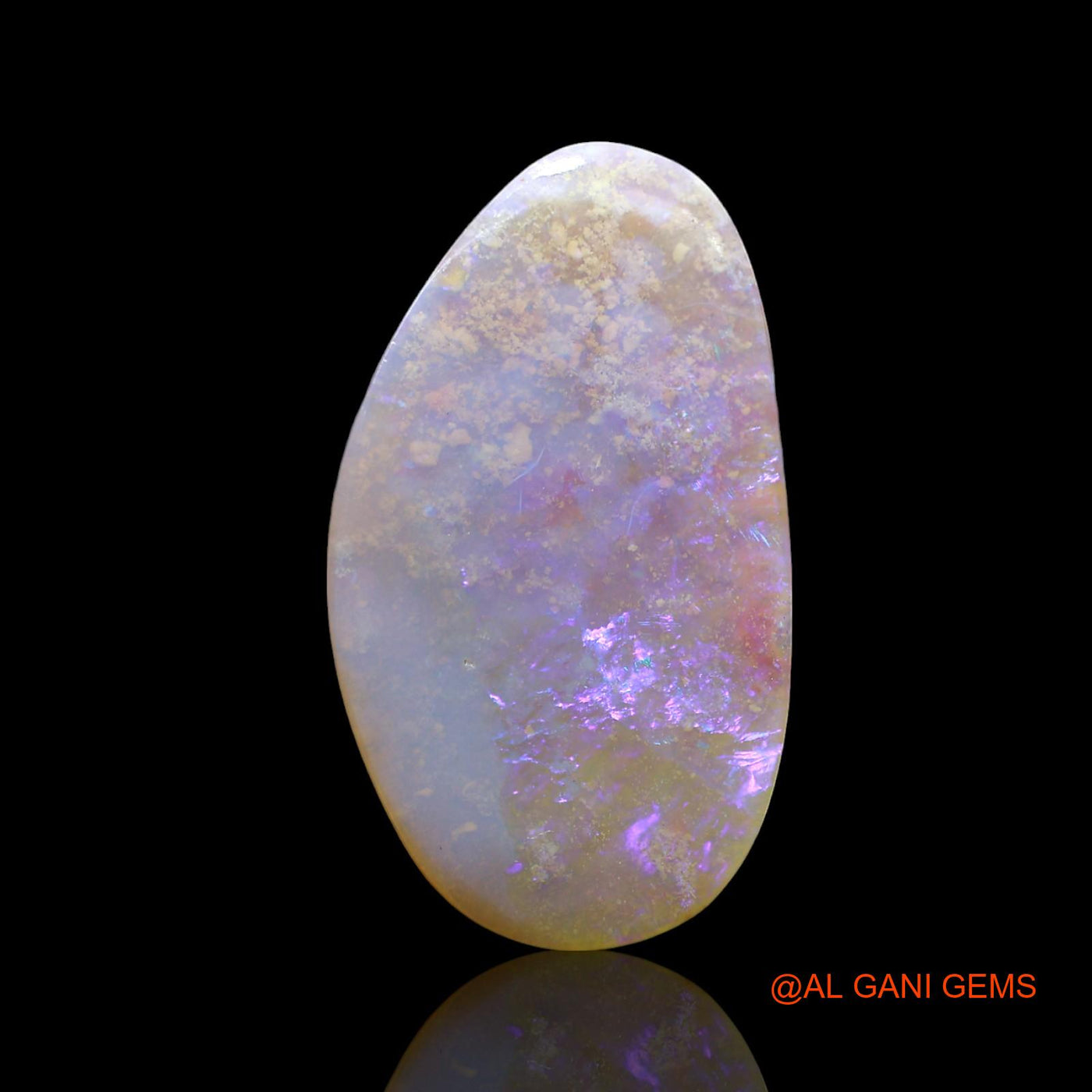 7.00 Cts Natural Australian Fire Opal Loose Gemstone Fancy Cabochon 26x15x2 mm AE-811