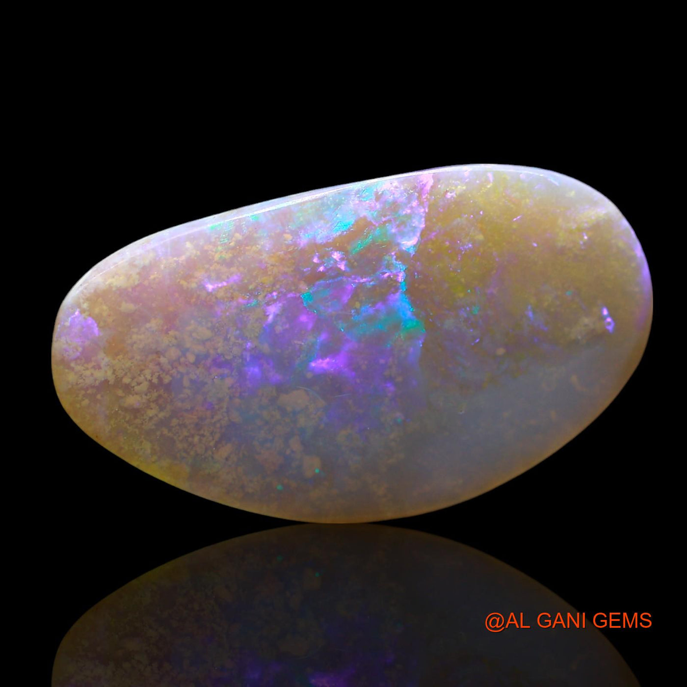 7.00 Cts Natural Australian Fire Opal Loose Gemstone Fancy Cabochon 26x15x2 mm AE-811