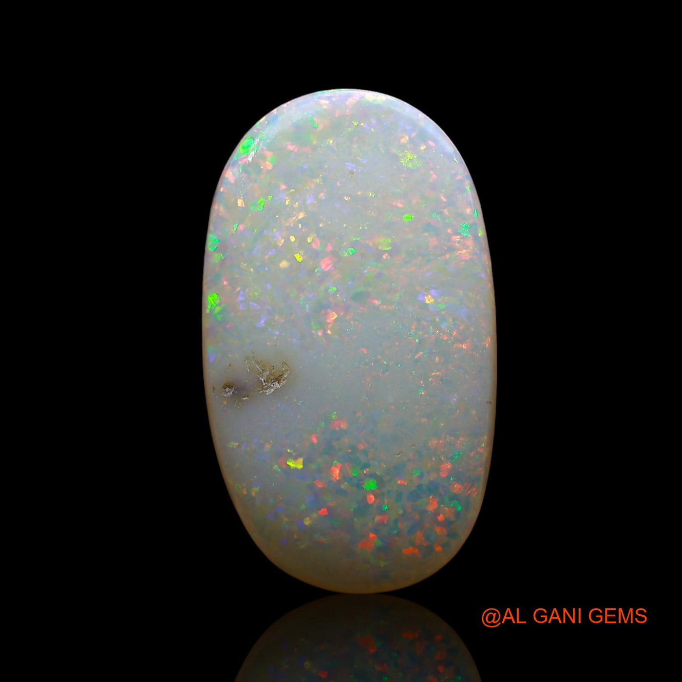Natural Untreated Fire Opal Loose Gemstone Oval Cabochon From Australia 8.00 Cts 24x14x3 mm AE-814