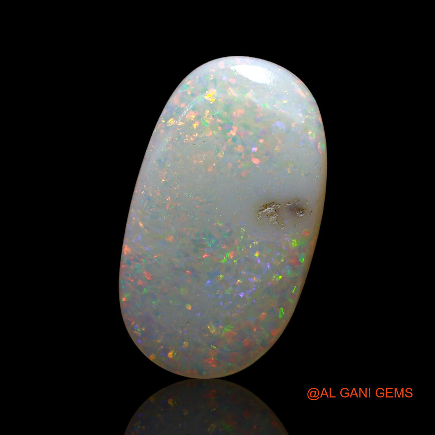 Natural Untreated Fire Opal Loose Gemstone Oval Cabochon From Australia 8.00 Cts 24x14x3 mm AE-814