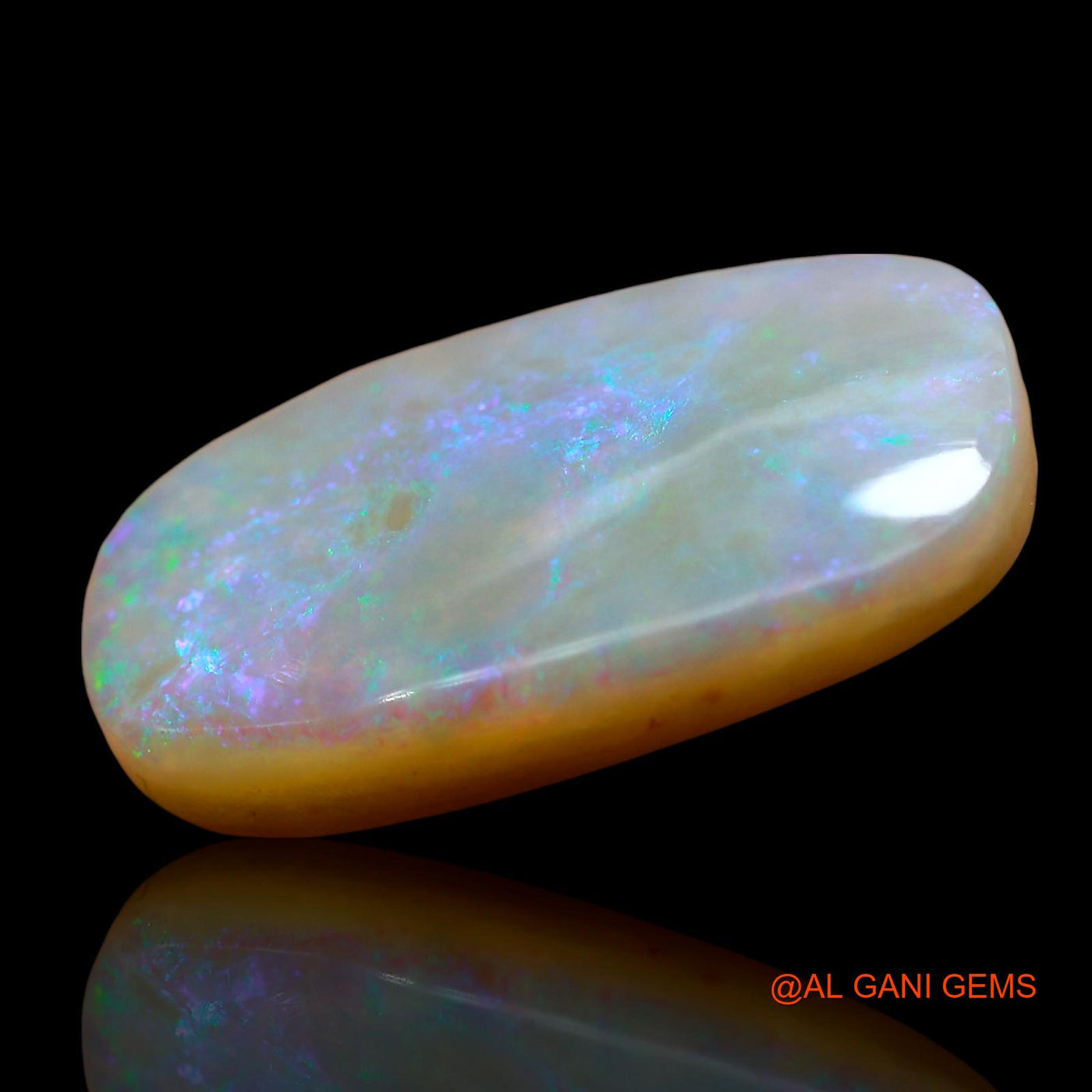 Natural Fire Opal Gemstone 14.00 Cts Loose Oval Cabochon From Australia 23x13x5 mm AE-817