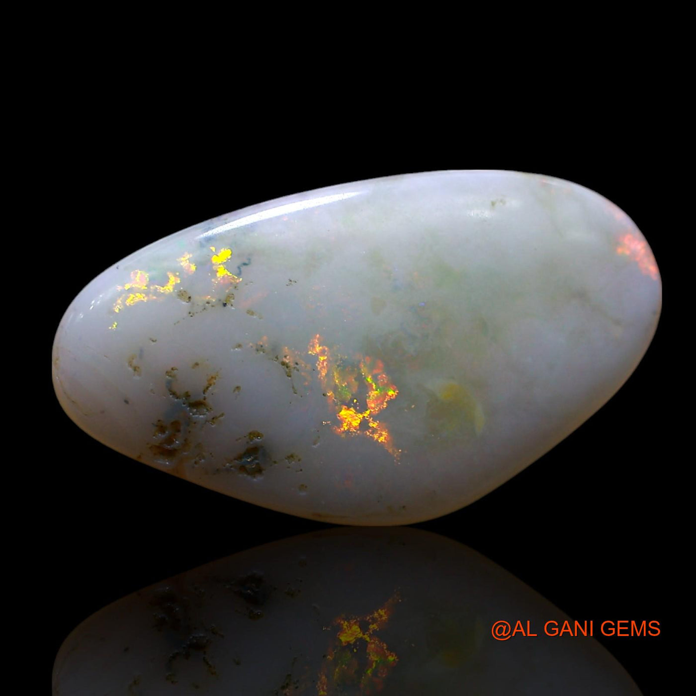 7.00 Cts Natural Australian Fire Opal Loose Gemstone Fancy Cabochon 25x14x3 mm AE-820