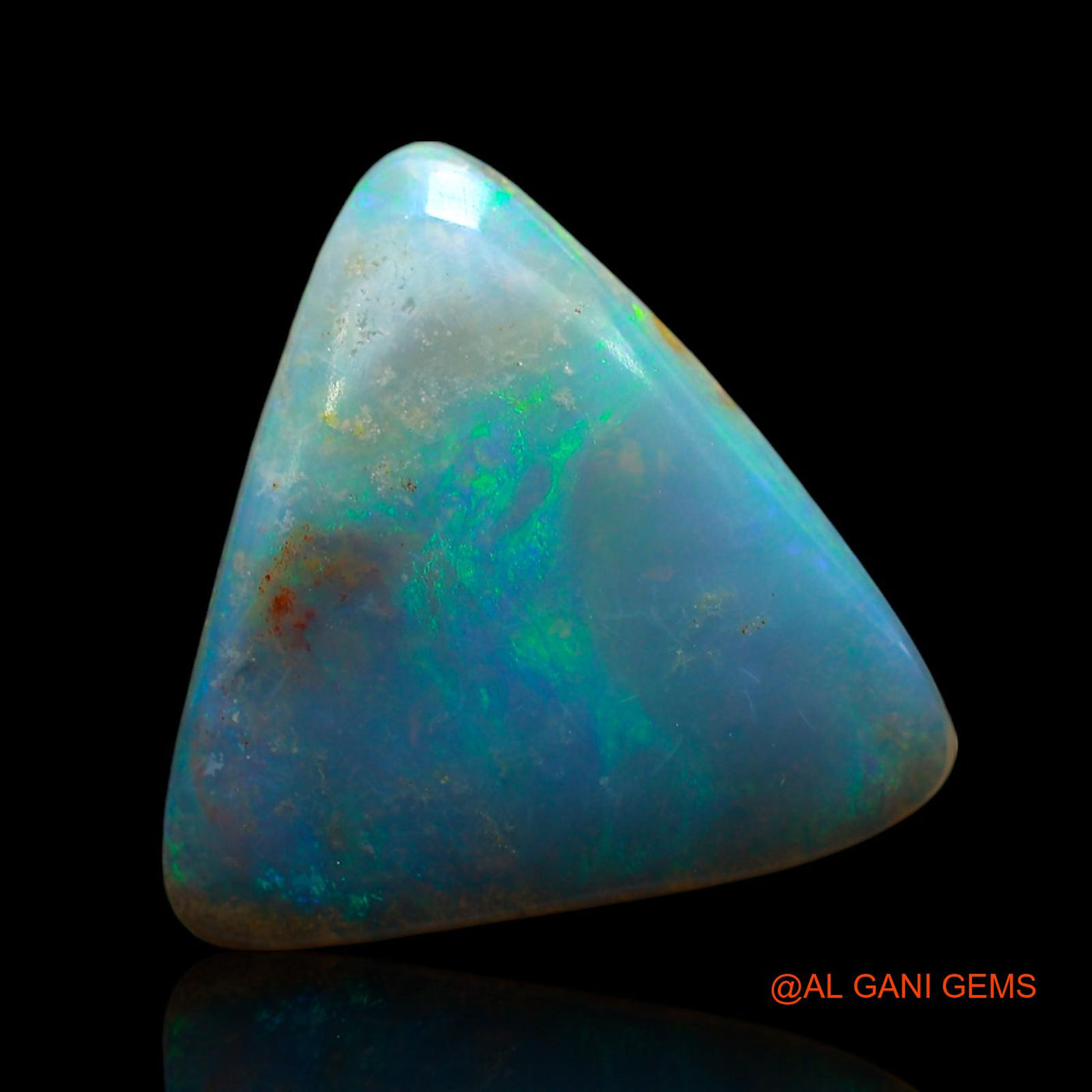 Natural Fire Opal Gemstone 11.00 Cts Loose Trillion Cabochon From Australia 20x18x5 mm AE-823