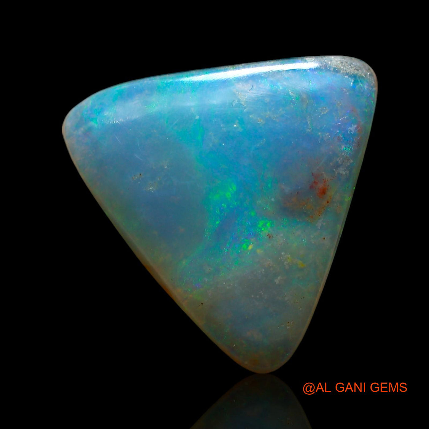 Natural Fire Opal Gemstone 11.00 Cts Loose Trillion Cabochon From Australia 20x18x5 mm AE-823