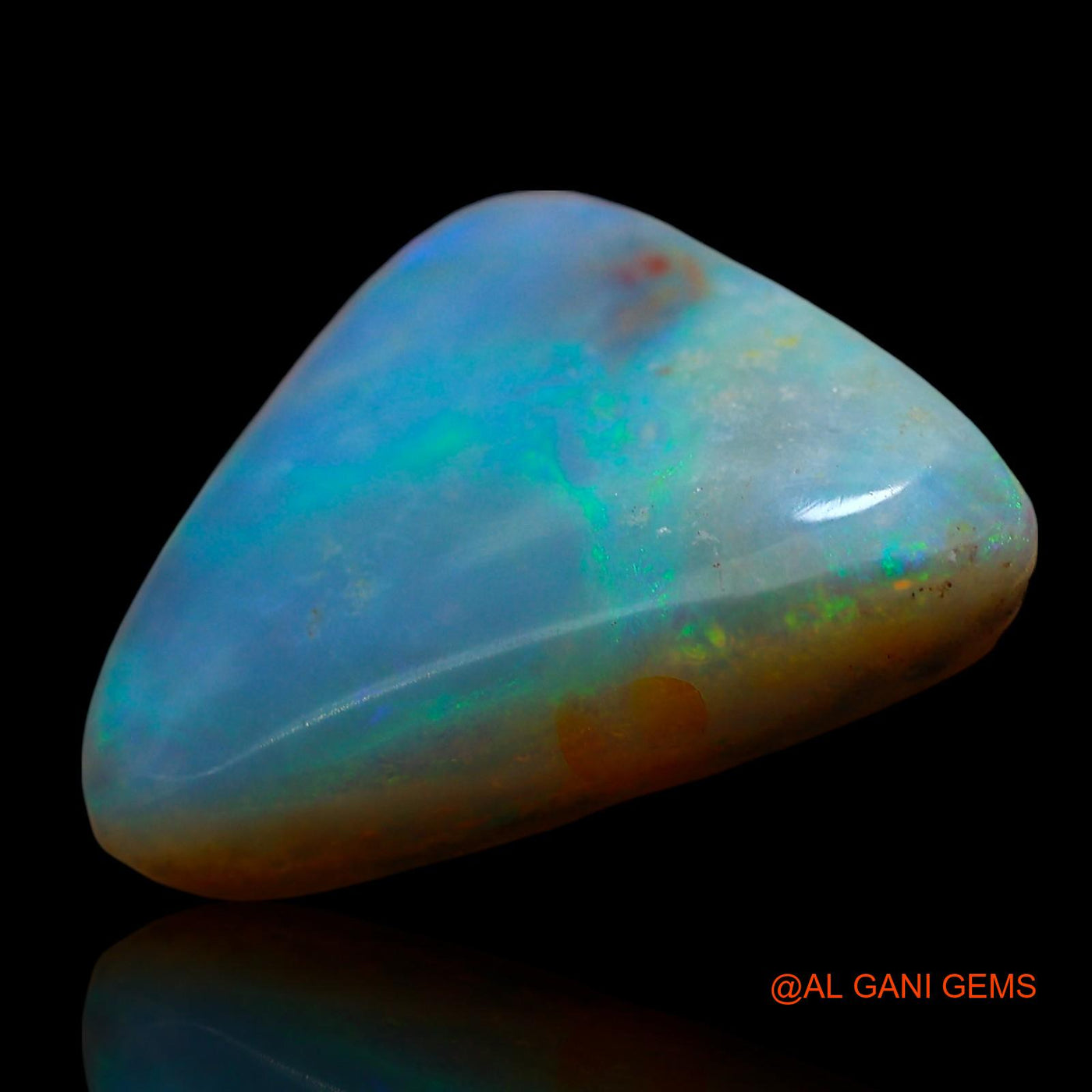 Natural Fire Opal Gemstone 11.00 Cts Loose Trillion Cabochon From Australia 20x18x5 mm AE-823