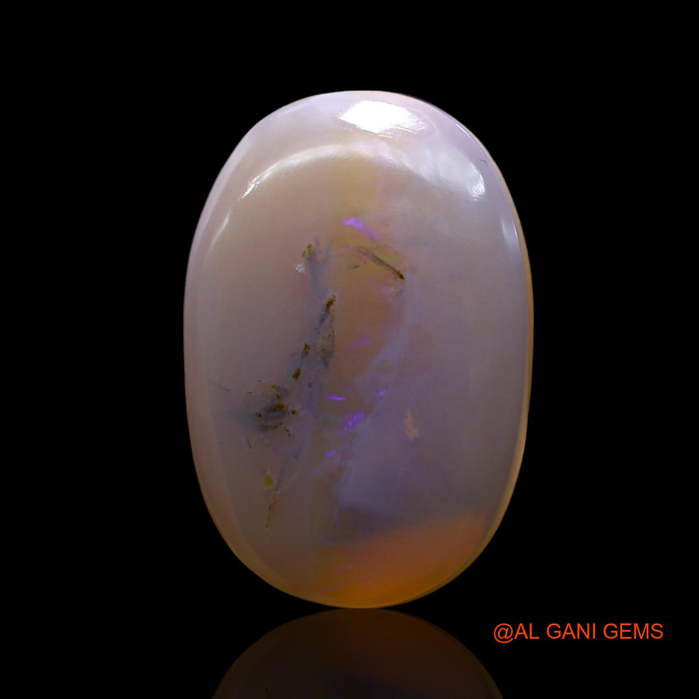 12.00 Cts Natural Australian Fire Opal Loose Gemstone Oval Cabochon 22x15x2 mm AE-825