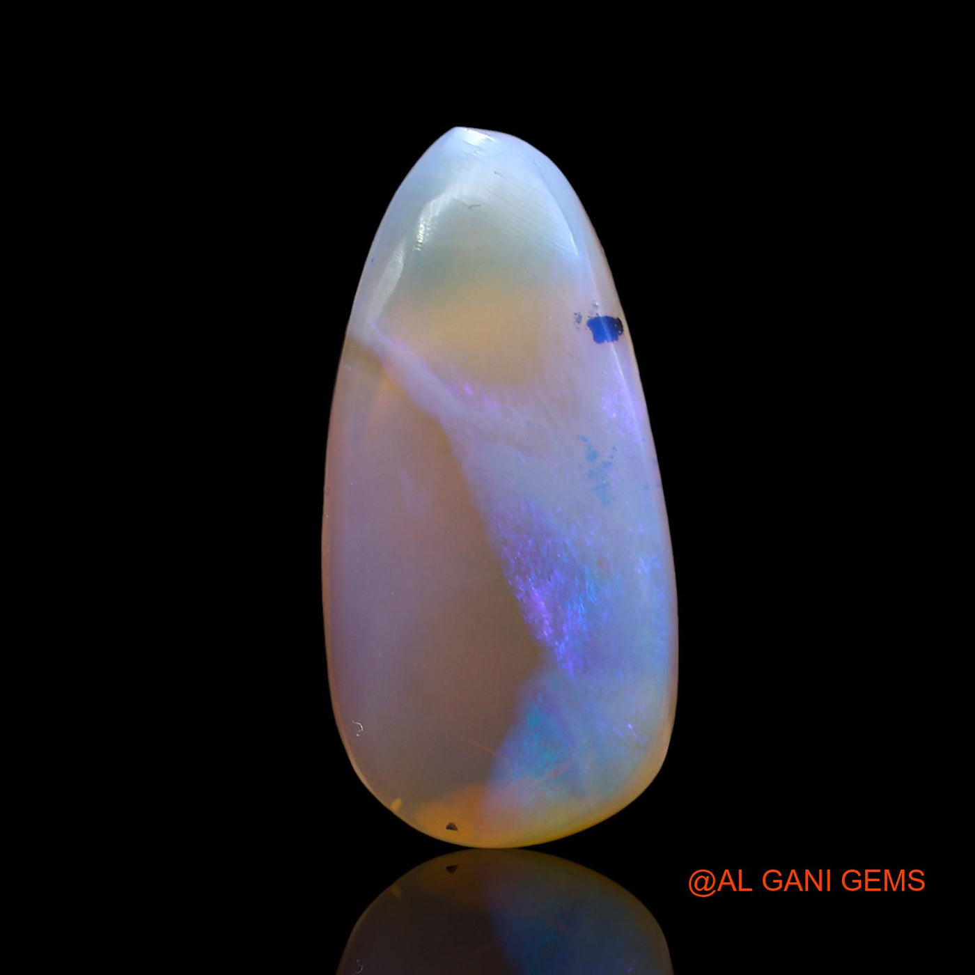 Natural Fire Opal Gemstone 12.00 Cts Loose Fancy Cabochon From Australia 24x12x6 mm AE-827