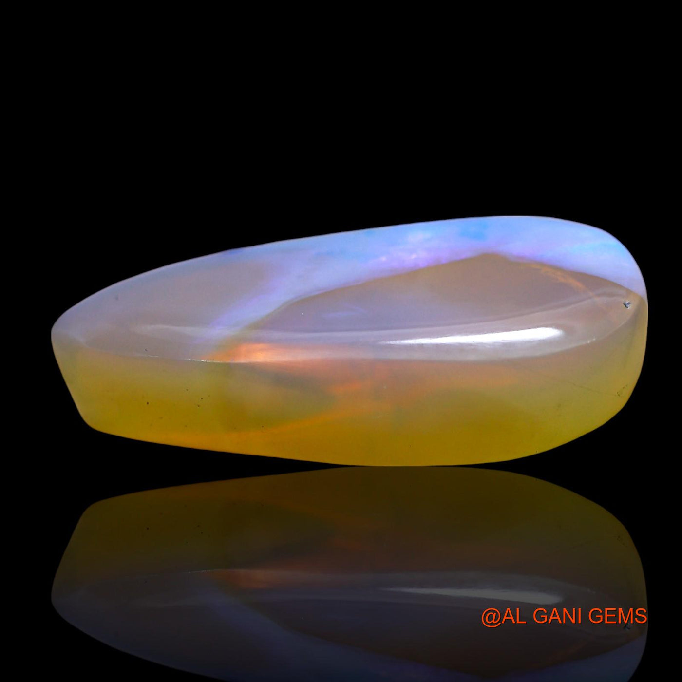 Natural Fire Opal Gemstone 12.00 Cts Loose Fancy Cabochon From Australia 24x12x6 mm AE-827