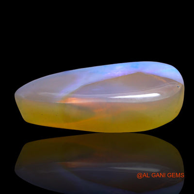 Natural Fire Opal Gemstone 12.00 Cts Loose Fancy Cabochon From Australia 24x12x6 mm AE-827