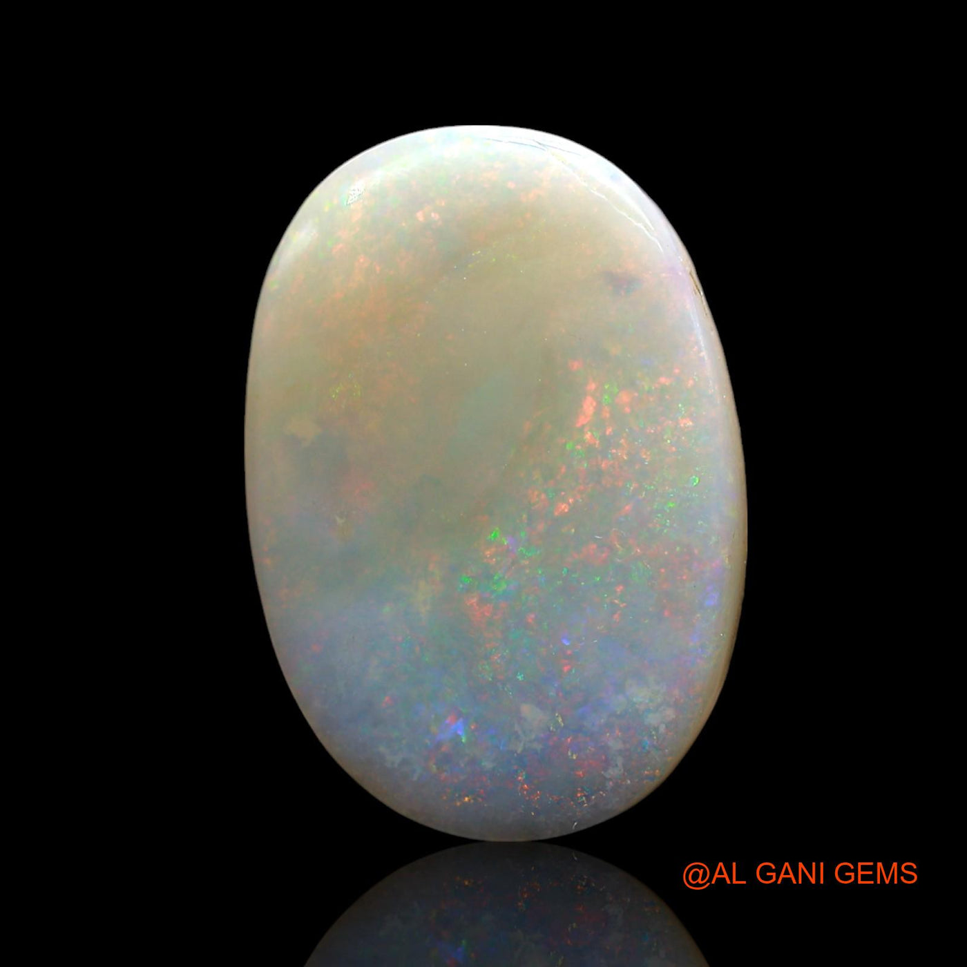 Natural Fire Opal Gemstone 10.00 Cts Loose Oval Cabochon From Australia 21x14x5 mm AE-829