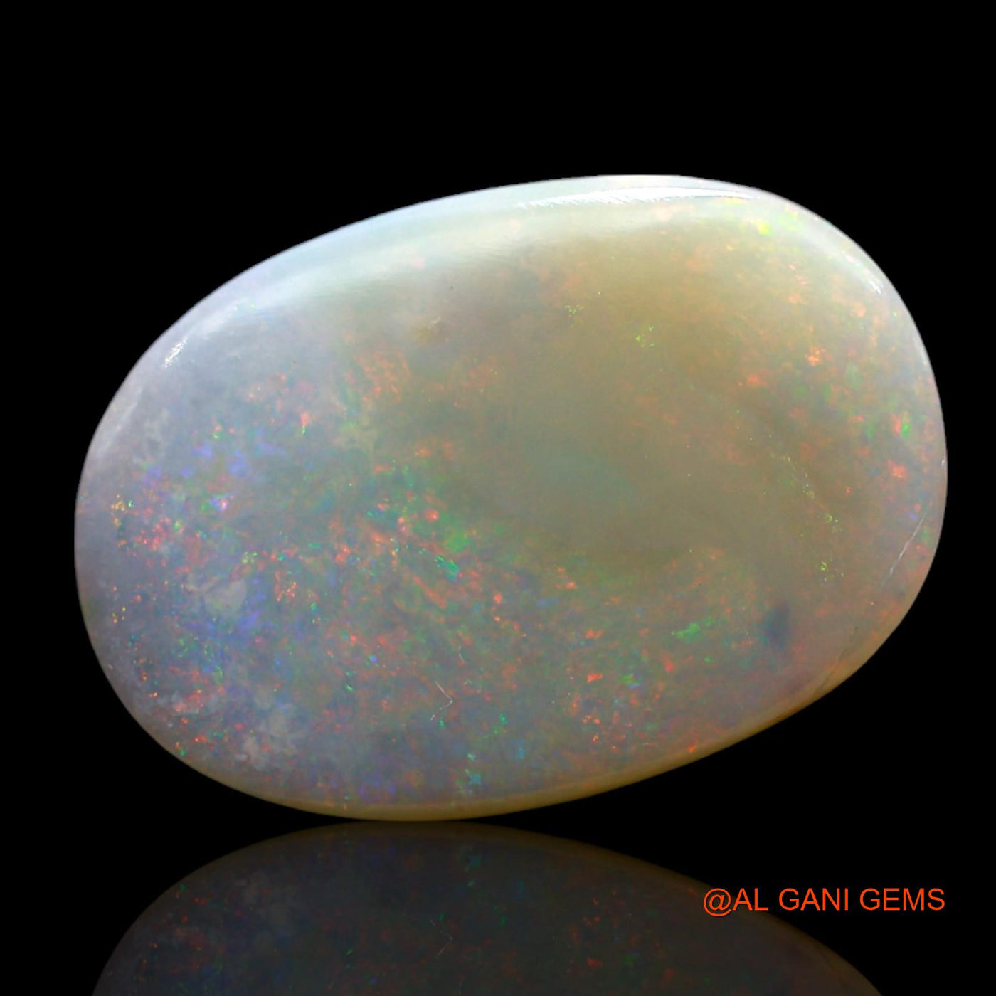 Natural Fire Opal Gemstone 10.00 Cts Loose Oval Cabochon From Australia 21x14x5 mm AE-829
